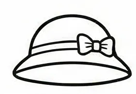 a hat with a bow on it.webp
